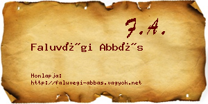 Faluvégi Abbás névjegykártya